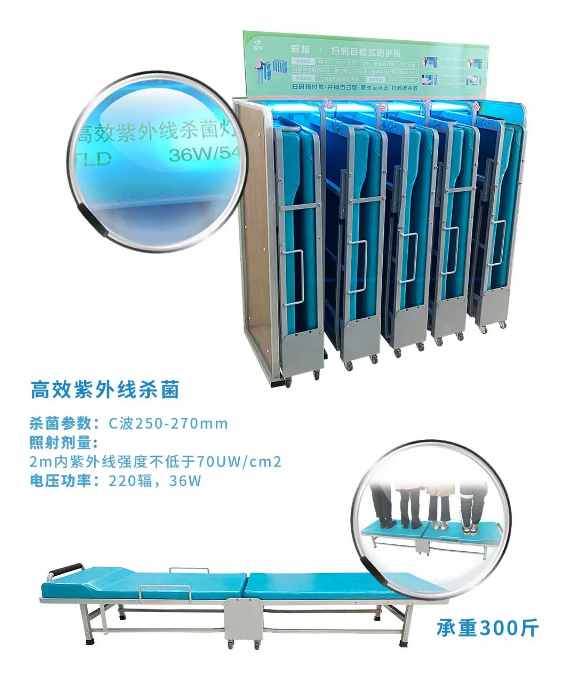 愛陪推出新款卡槽式殺菌陪護(hù)床